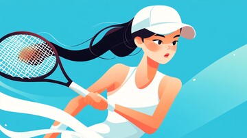 網(wǎng)球少女準備發(fā)球3