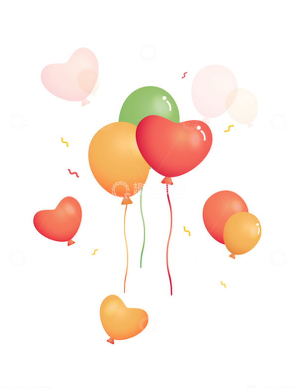 源文件下载【趣麦麦图】-卡通可爱气球六一儿童节日生日装饰插画