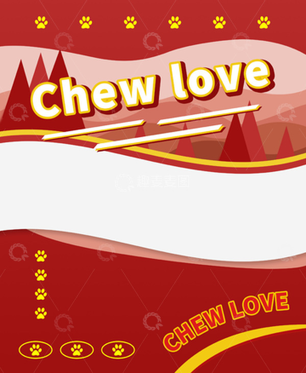 源文件下载【趣麦麦图】深红色宠物包装背景