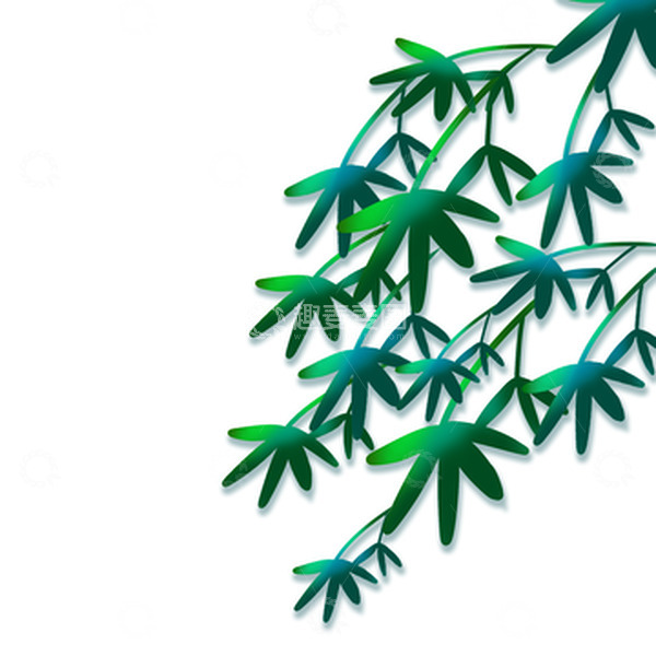 源文件下载【趣麦麦图】端午节手绘装饰竹子