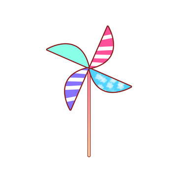 六一儿童节玩具小风车卡通元素