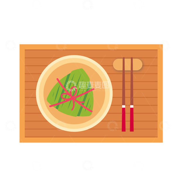 源文件下载【趣麦麦图】传统卡通端午节吃粽子插画元素