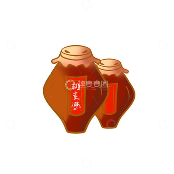 源文件下载【趣麦麦图】端午节节日手绘雄黄酒