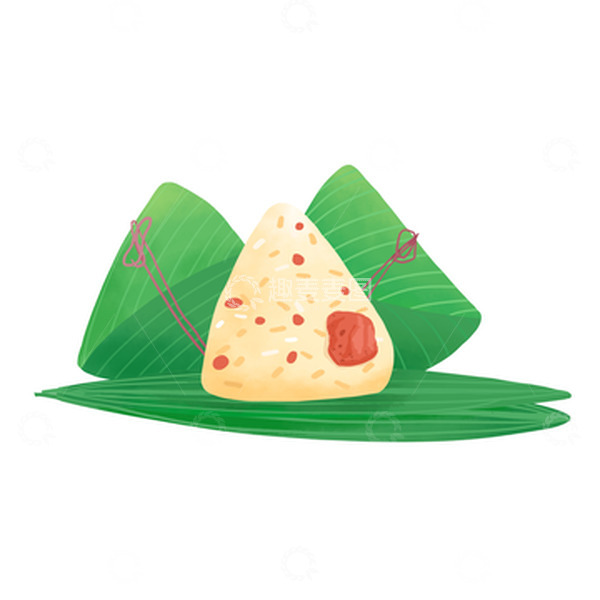 源文件下载【趣麦麦图】-绿色节日粽子端午节手绘元素