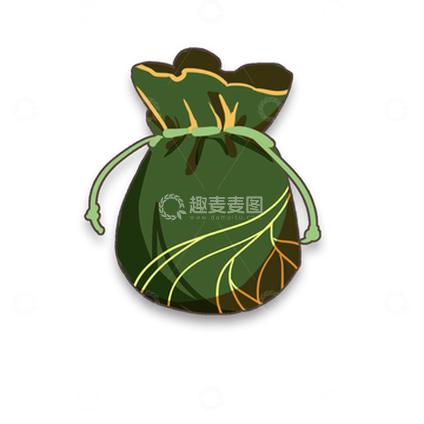 源文件下载【趣麦麦图】端午节香包礼品粽叶