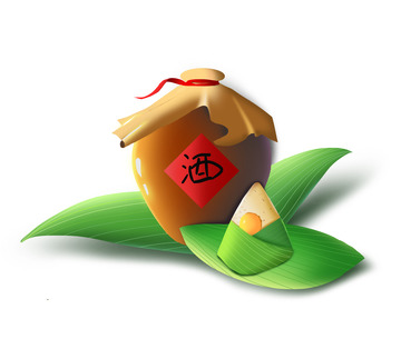 绿色端午节粽子