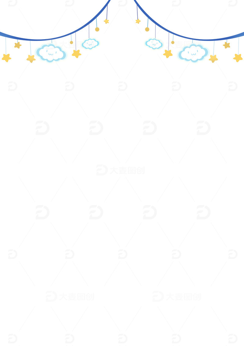 卡通云朵星星灯六一儿童节装饰灯带彩带