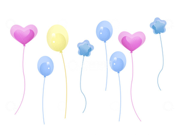 源文件下载【趣麦麦图】-彩色卡通放飞气球六一儿童节庆祝生日元素