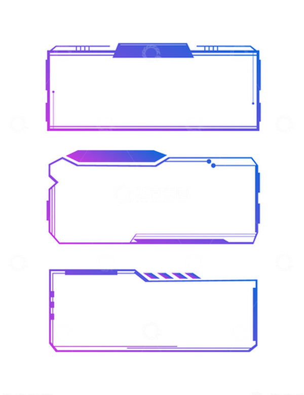 源文件下载【趣麦麦图】-简约商务互联网科技线条边框文本框标题