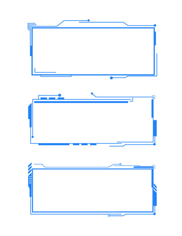 蓝色科技互联网企业商务线条文本边框标题