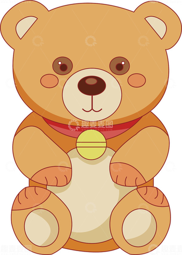源文件下载【趣麦麦图】六一儿童节卡通小熊元素