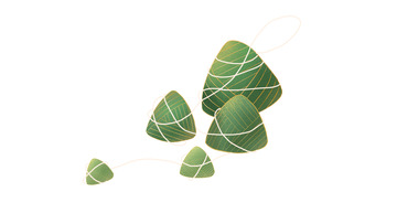 绿色清晰小粽子图