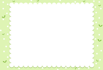 绿色小清新春天卡通实用边框背景