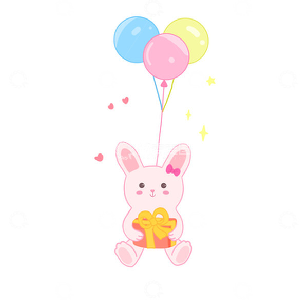 源文件下载【趣麦麦图】可爱卡通小兔和礼物六一儿童节元素