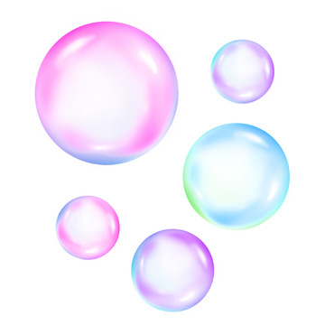 彩色透明气泡