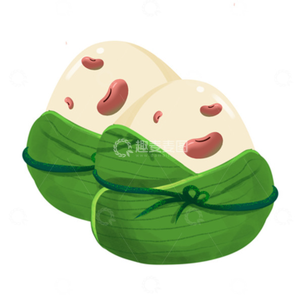 源文件下载【趣麦麦图】红枣粽子端午美味