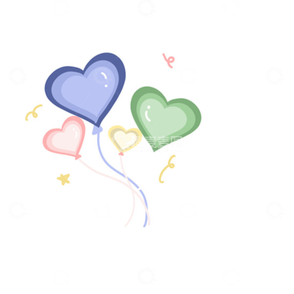 源文件下载【趣麦麦图】彩色可爱卡通气球六一儿童节手绘图