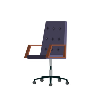 黑椅子家具居家摆件手绘