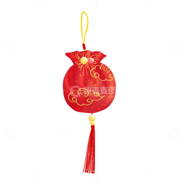 源文件下载【趣麦麦图】红色香包端午节手绘元素
