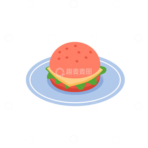 源文件下载【趣麦麦图】美食美味食物厨房汉堡
