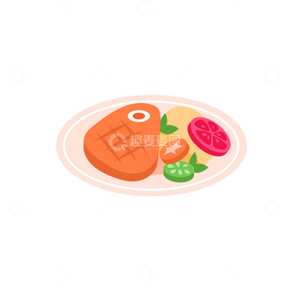 源文件下载【趣麦麦图】美食美味食物厨房牛排好吃
