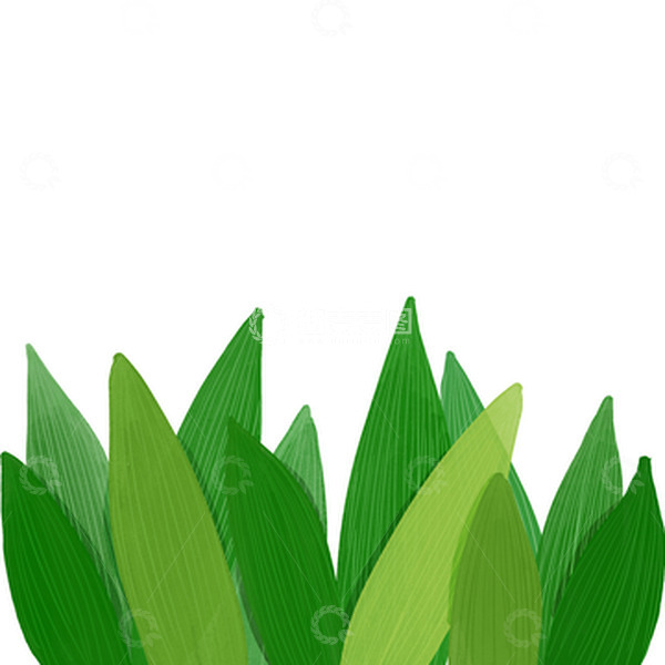源文件下载【趣麦麦图】-手绘粽叶端午节元素
