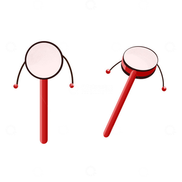 源文件下载【趣麦麦图】六一玩具拨浪鼓