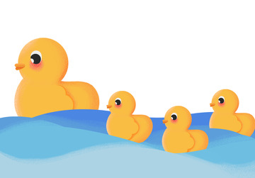 六一可爱卡通小鸭子