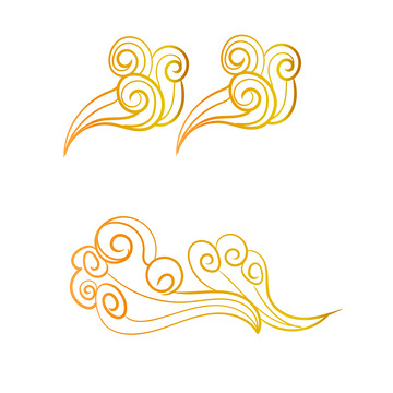 简约祥云纹理卡通元素