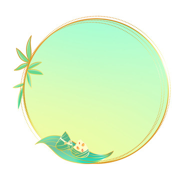 端午节金色边框