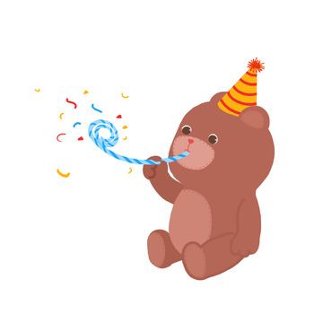 可爱的小熊玩具六一儿童节元素