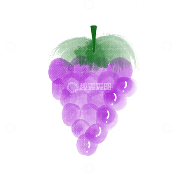 源文件下载【趣麦麦图】紫色 手绘 透明 葡萄