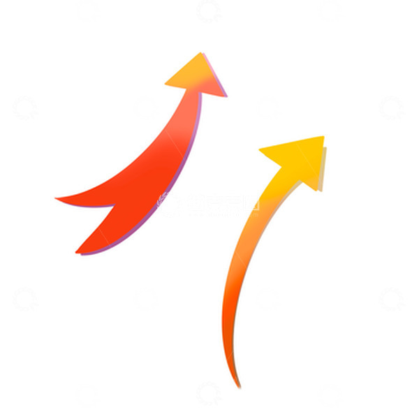 源文件下载【趣麦麦图】立体简约箭头促销元素