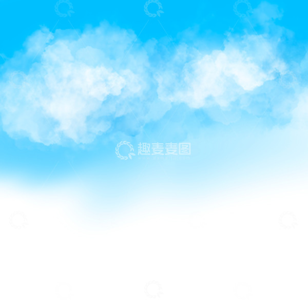 源文件下载【趣麦麦图】-简约蓝天白云写实背景