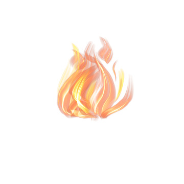 写实火焰红色装饰元素