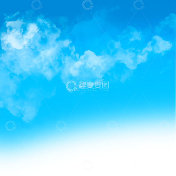 源文件下载【趣麦麦图】蓝天白云简约唯美背景