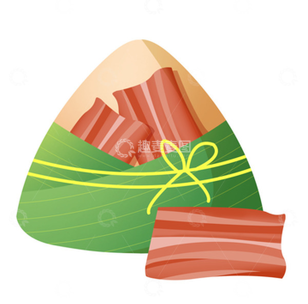源文件下载【趣麦麦图】猪肉粽猪肉粽子培根端午节矢量免扣元素