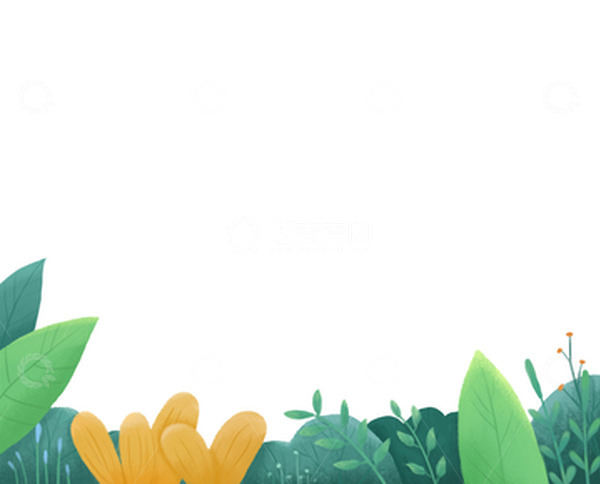 源文件下载【趣麦麦图】绿色手绘植物六一装饰元素