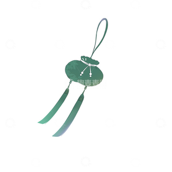 源文件下载【趣麦麦图】绿色端午节手绘竹叶香囊