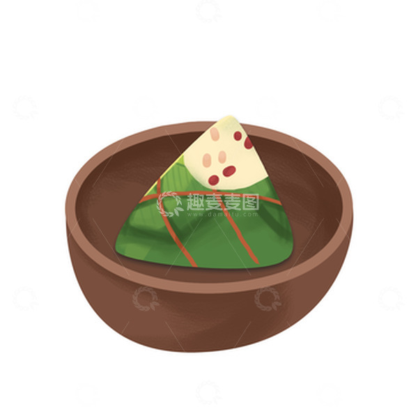 源文件下载【趣麦麦图】碗里的粽子好吃端午节美味