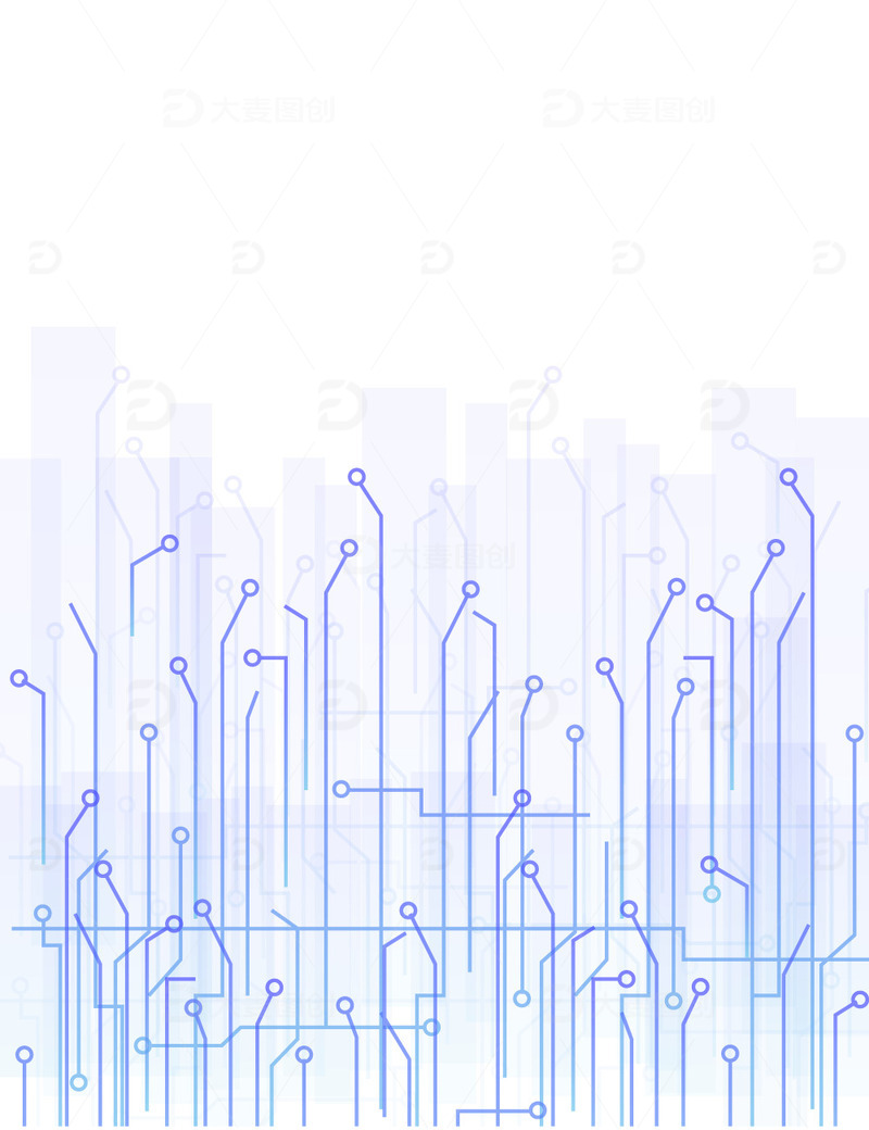 源文件下载【趣麦麦图】渐变科技线条电子线路板射线装饰背景矢量图