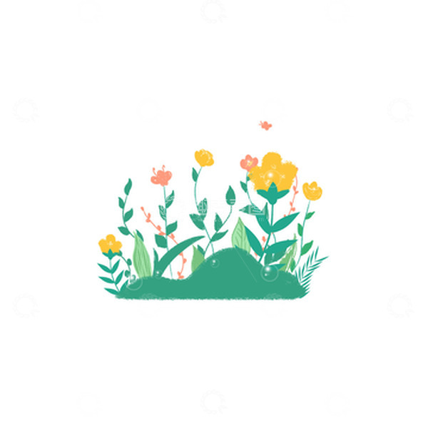 源文件下载【趣麦麦图】春季花草花丛花朵植物素材