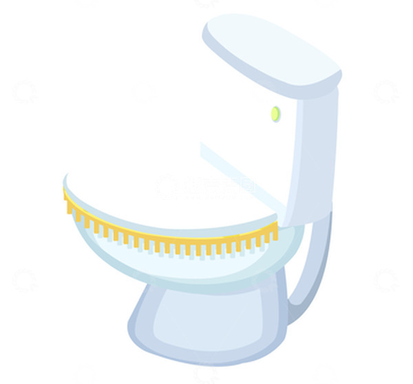 源文件下载【趣麦麦图】白色扁平马桶厕所洗澡浴室免扣元素