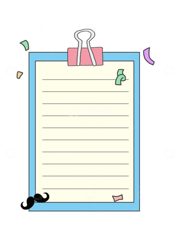 源文件下载【趣麦麦图】卡通手绘父亲节便签边框