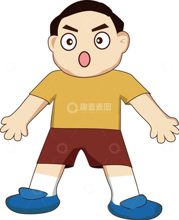 源文件下载【趣麦麦图】卡通人物搞怪呐喊