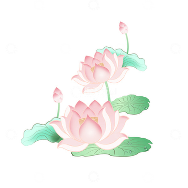 源文件下载【趣麦麦图】夏天清新荷花