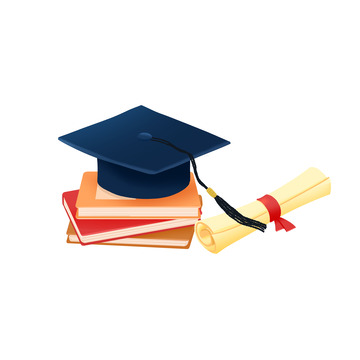 博士帽毕业季元素