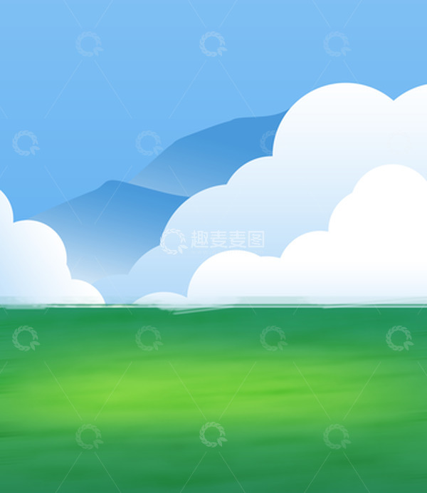 绿色小清新夏天夏至背景手绘图