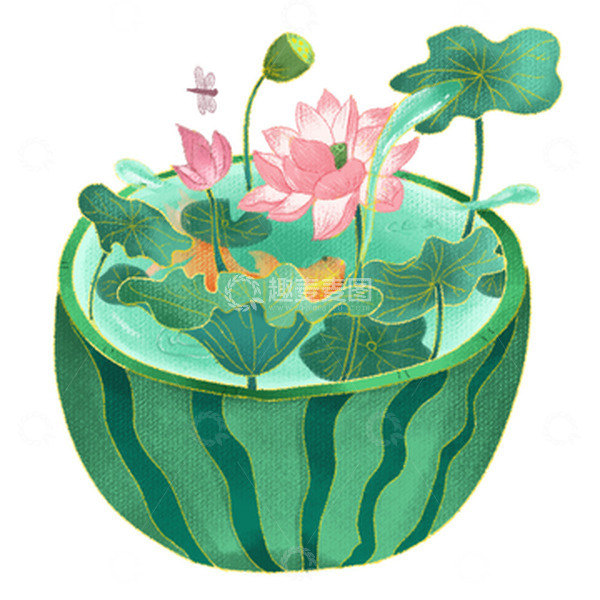 源文件下载【趣麦麦图】手绘夏至场景