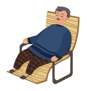 肌理风父亲节手绘人物元素